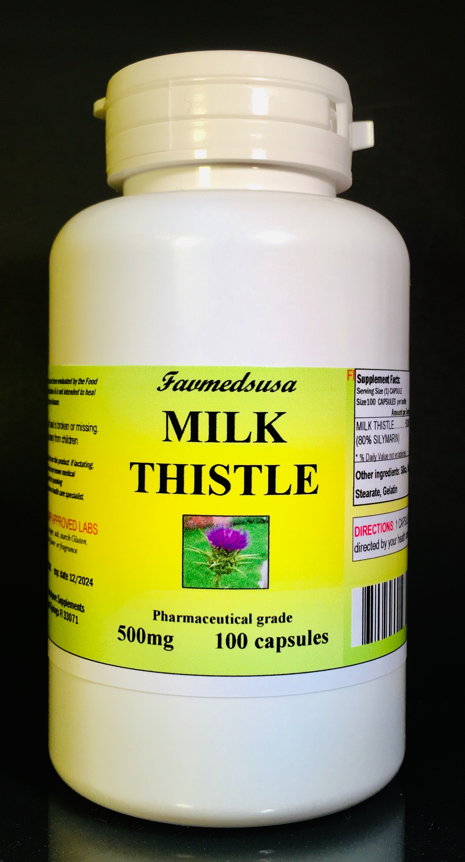 Milk Thistle 500 Mg - 100 Capsules